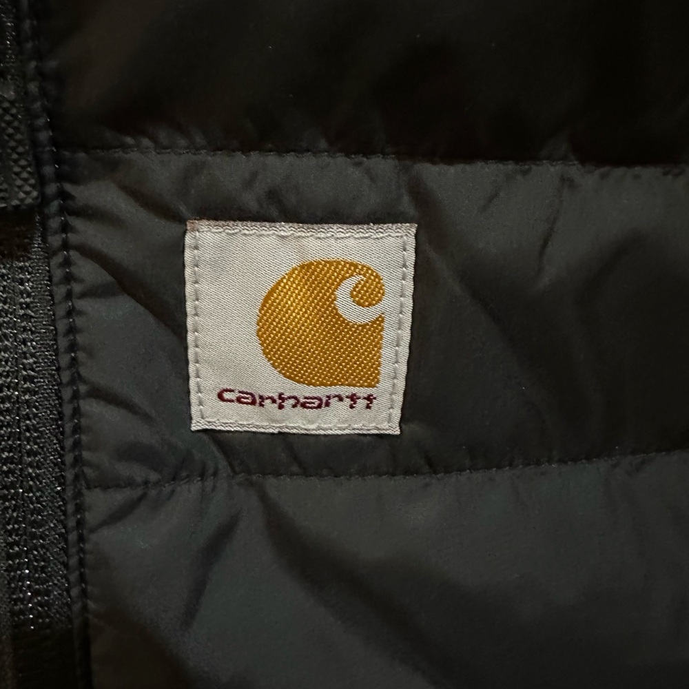 Carhartt Black Quilted Vest with Gold Logo - Picture 2 of 4